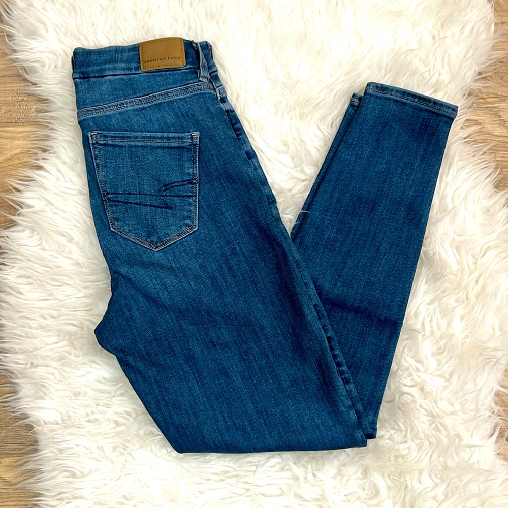 American Eagle Outfitters Dark Blue Ankle Jeans